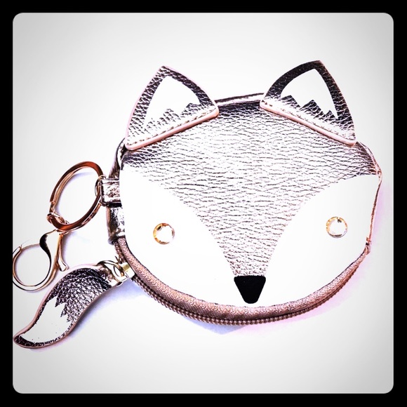 Handbags - Gold Metallic Fox Coin Purse
